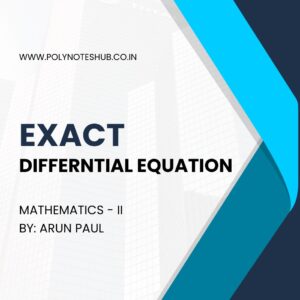 Exact Differential Equations Problems with Solutions PDF | Handwritten Notes | Mathematics-II - Study Notes by Poly Notes Hub
