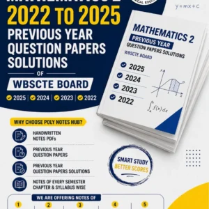 Mathematics 2 (2022–2025) Question Papers Solution PDF | WBSCTE Board | Handwritten Solutions - poly notes hub