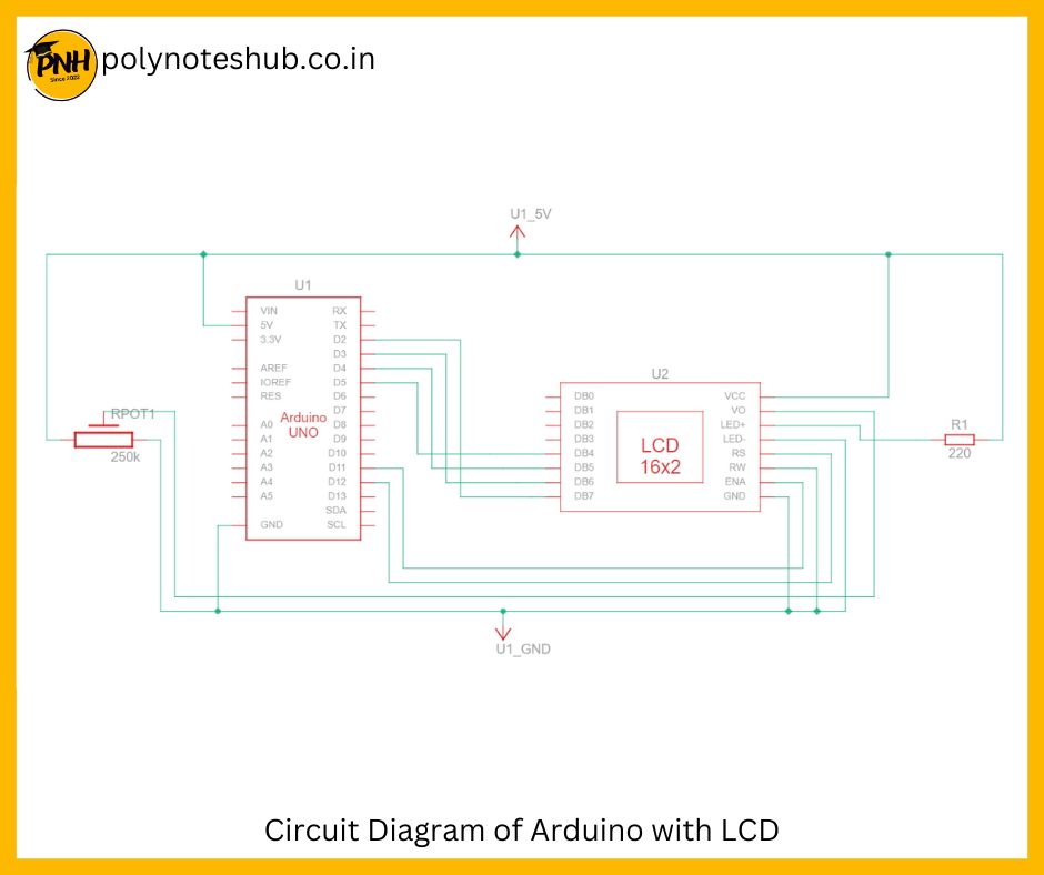 circuit diagram of Arduino with LCD