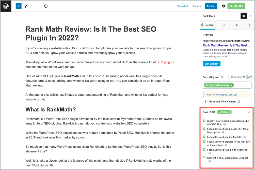 How to Rank 100% in Rank Math SEO?