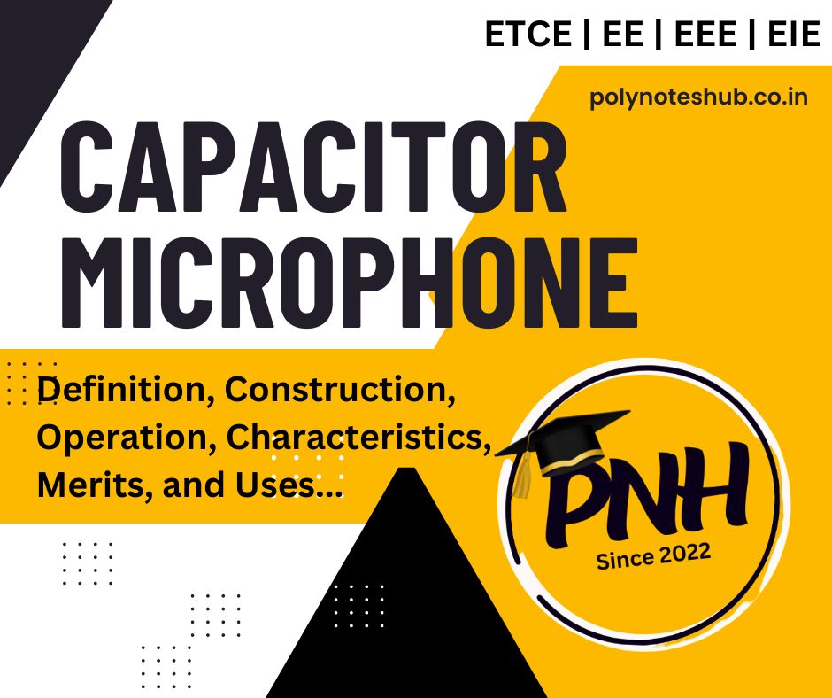 Capacitor Microphone or Condenser Microphone – Construction, Working, Characteristics, Advantages, Disadvantages, and Applications | New Topic [2024]