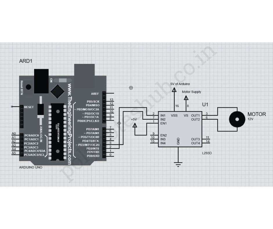 arduino with l293d motor driver module - poly notes hub