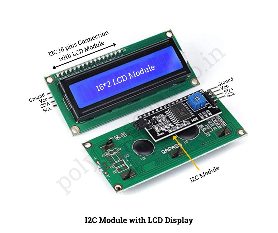 i2c lcd module with 16x2 lcd module - poly notes hub