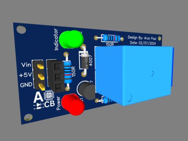 One Channel Relay Module for Arduino pcb gerber file download - poly notes hub