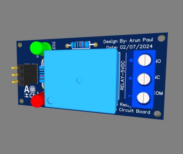 One Channel Relay Module for Arduino PCB Gerber File Download [2024] - Poly Notes Hub