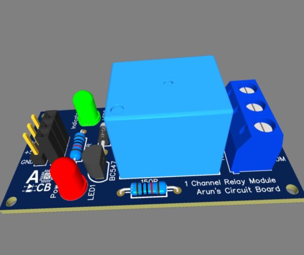 One Channel Relay Module for Arduino PCB Gerber File Download [2024] - Poly Notes Hub