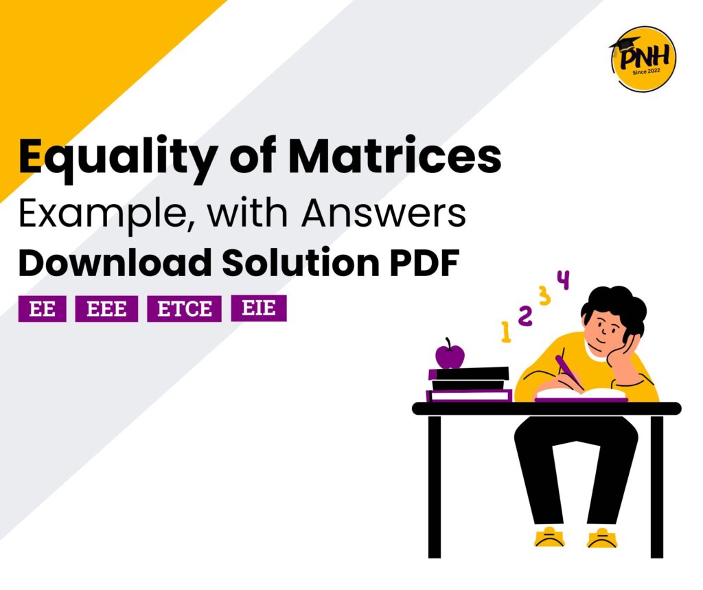 equality of matrices examples with questions and answers - poly notes hub