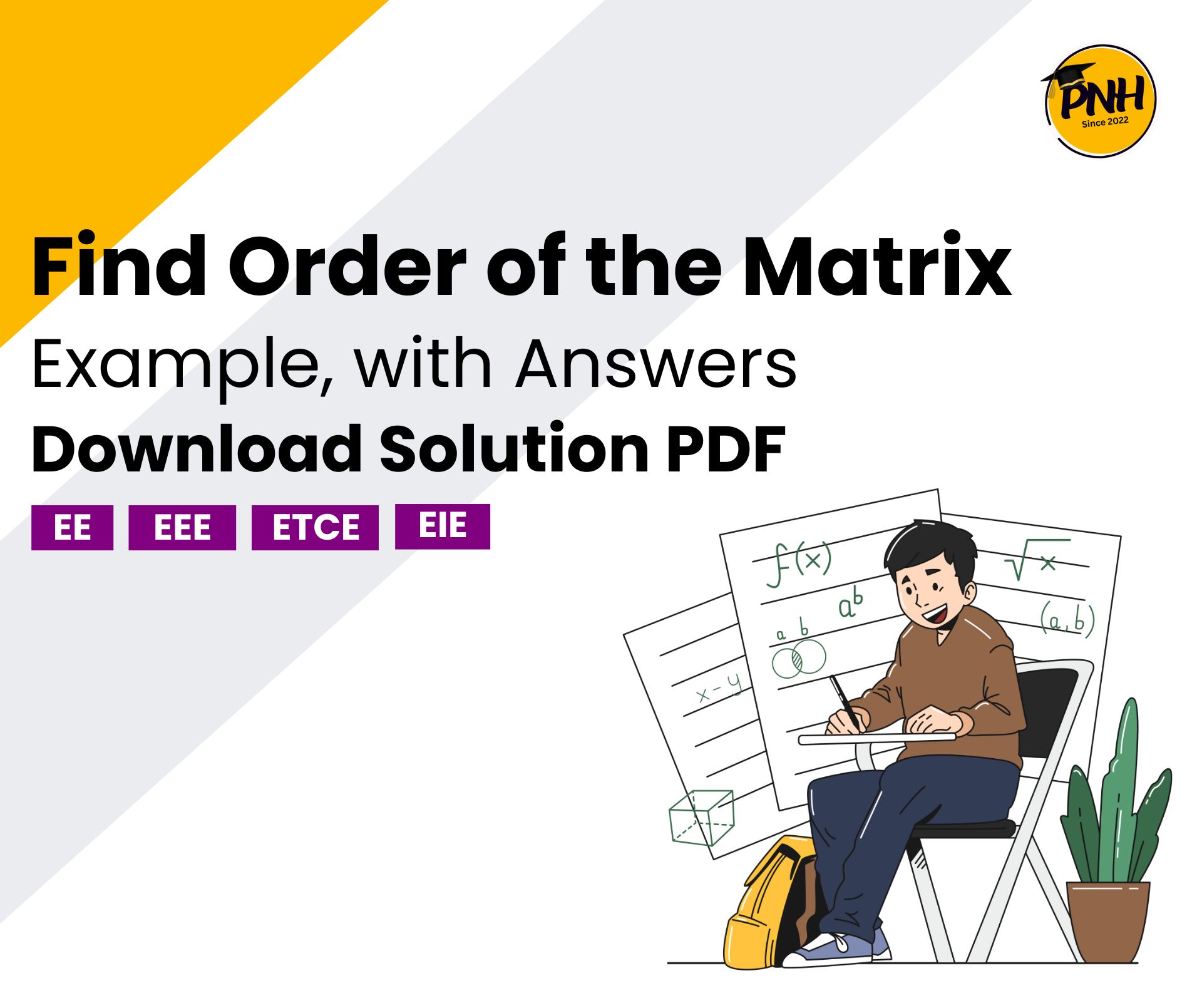 how to find the order of the matrix - poly notes hub