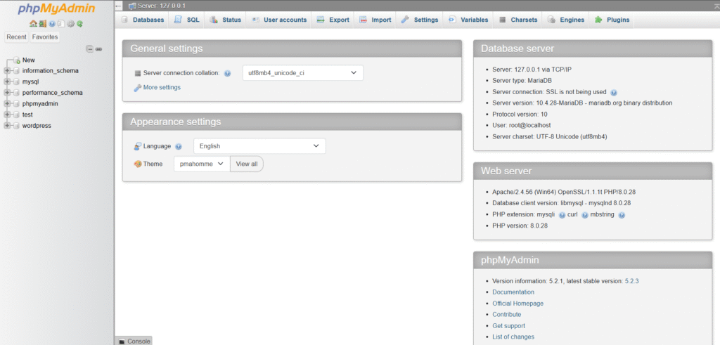 How to Install WordPress on Localhost using Xampp? | New Topic Poly Notes Hub phpmyadmin of xampp server - poly notes hub