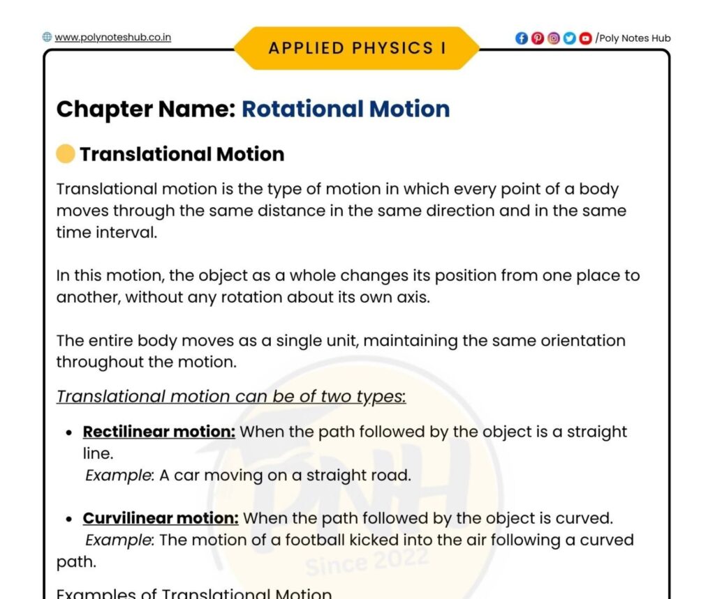 rotational motion notes free download - poly notes hub