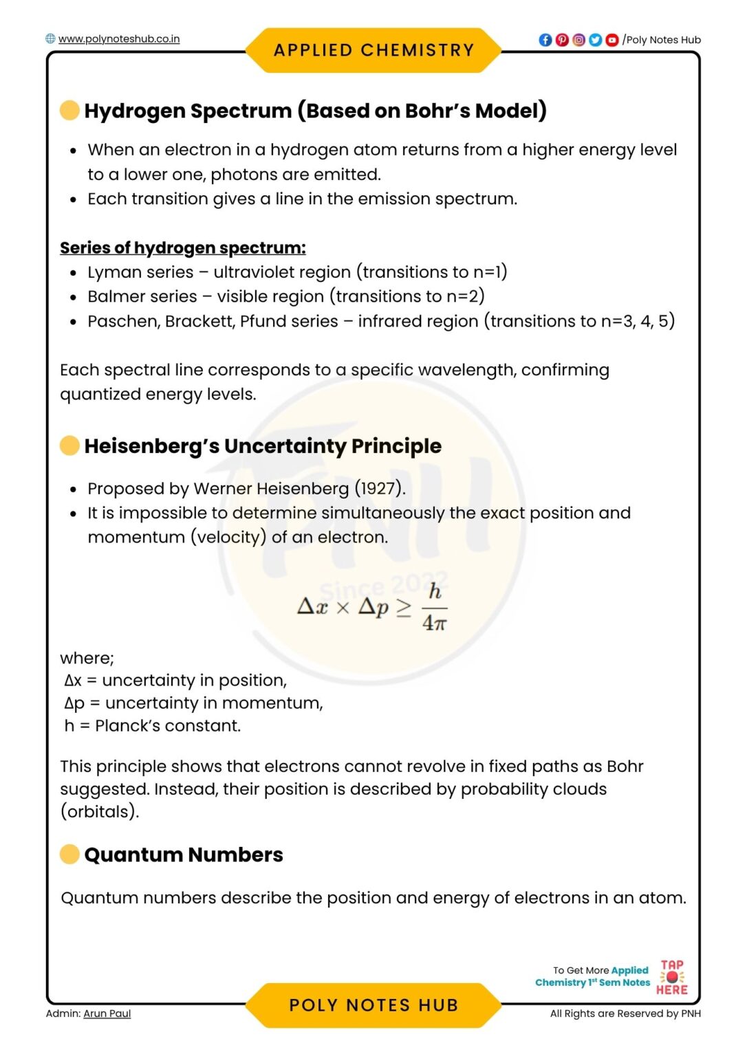 Atomic Structure, Chemical Bonding, and Solution Chapter PDF Notes ...
