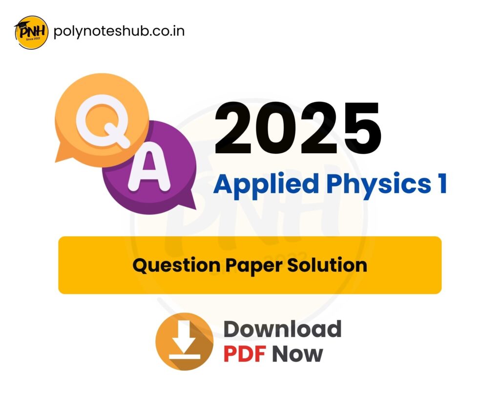 PDF of Applied Physics 1 2025 Question Paper Solution of the MAKAUT Syllabus - Poly Notes Hub