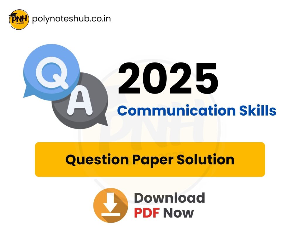 communication skills 2025 question paper solution PDF - poly notes hub