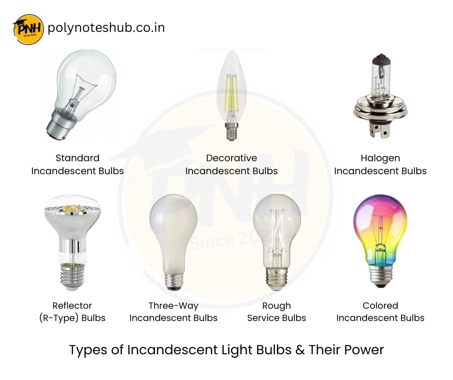 Types of Incandescent Light Bulbs - Explained with Features & Uses