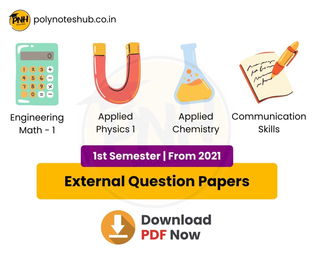 Diploma 1st Semester Question Papers PDF Download of WBSCTE or WBSCT&VE&SD - poly notes hub