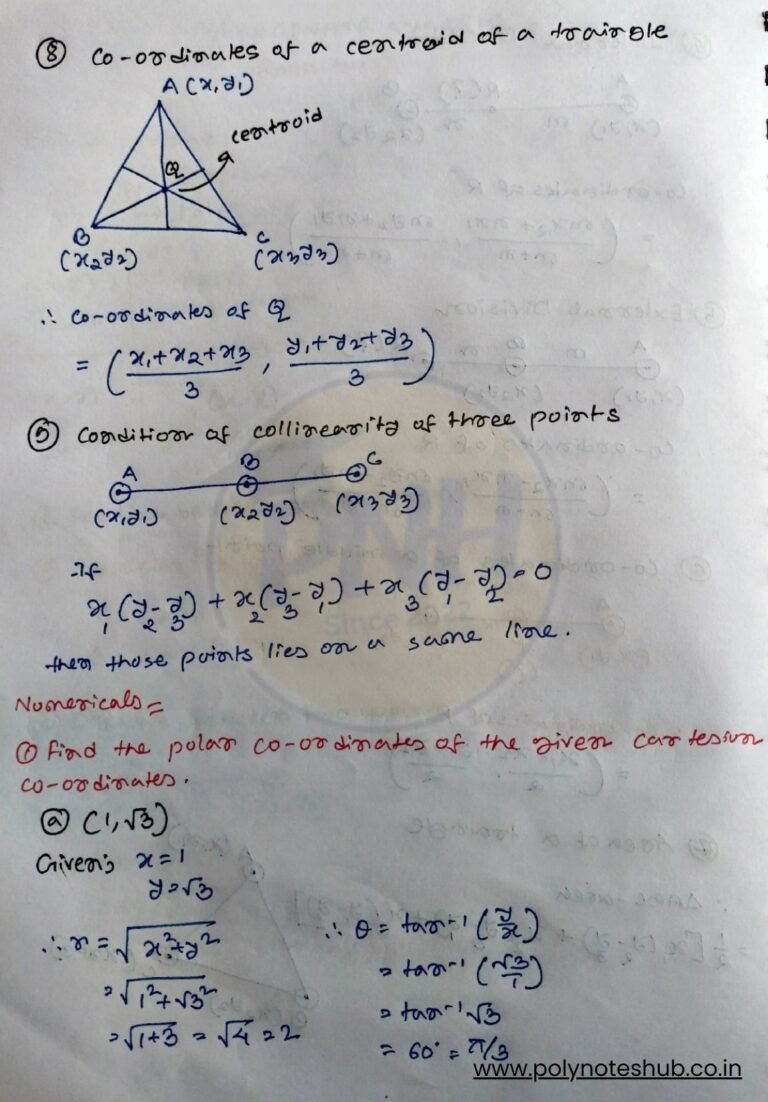 Best Cartesian and Polar Coordinate System Notes PDF [2026] - Poly ...