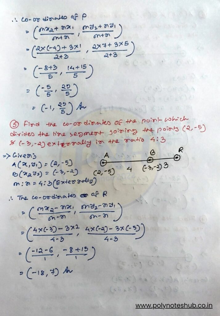 Exam-oriented Cartesian and Polar Coordinate System handwritten notes PDF – poly notes hub