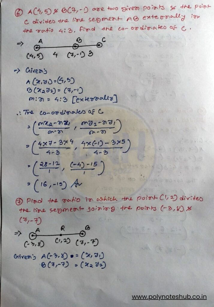 Cartesian and Polar Coordinate System solved numerical problems PDF download – poly notes hub