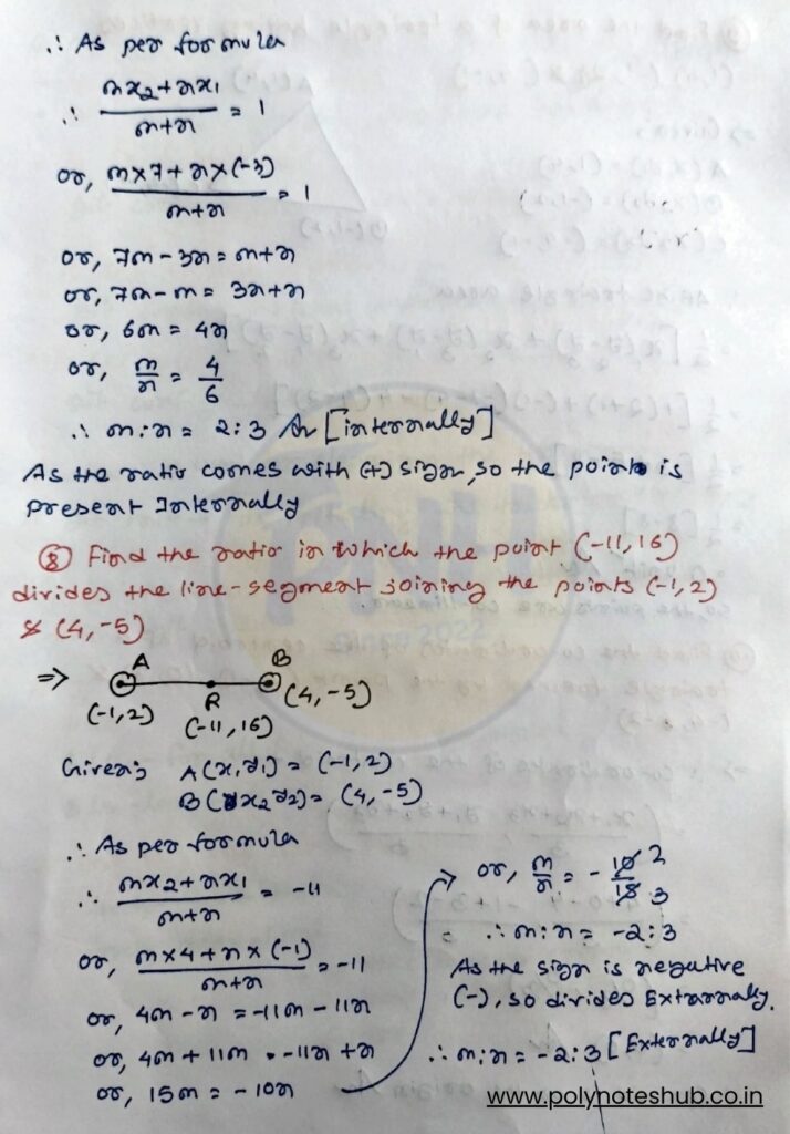 Cartesian and Polar Coordinate System formulas and graphs handwritten notes PDF – poly notes hub