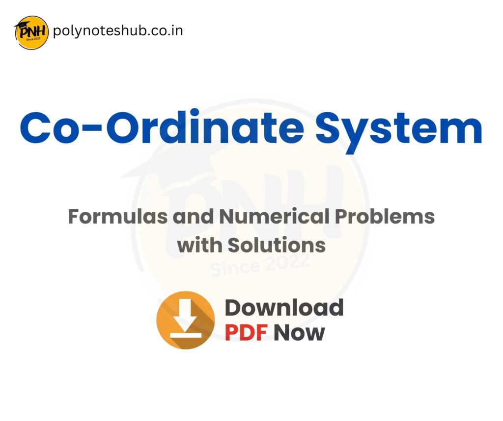 Download the Cartesian and Polar Coordinate System Notes PDF - Handwritten Notes PDF - poly notes hub