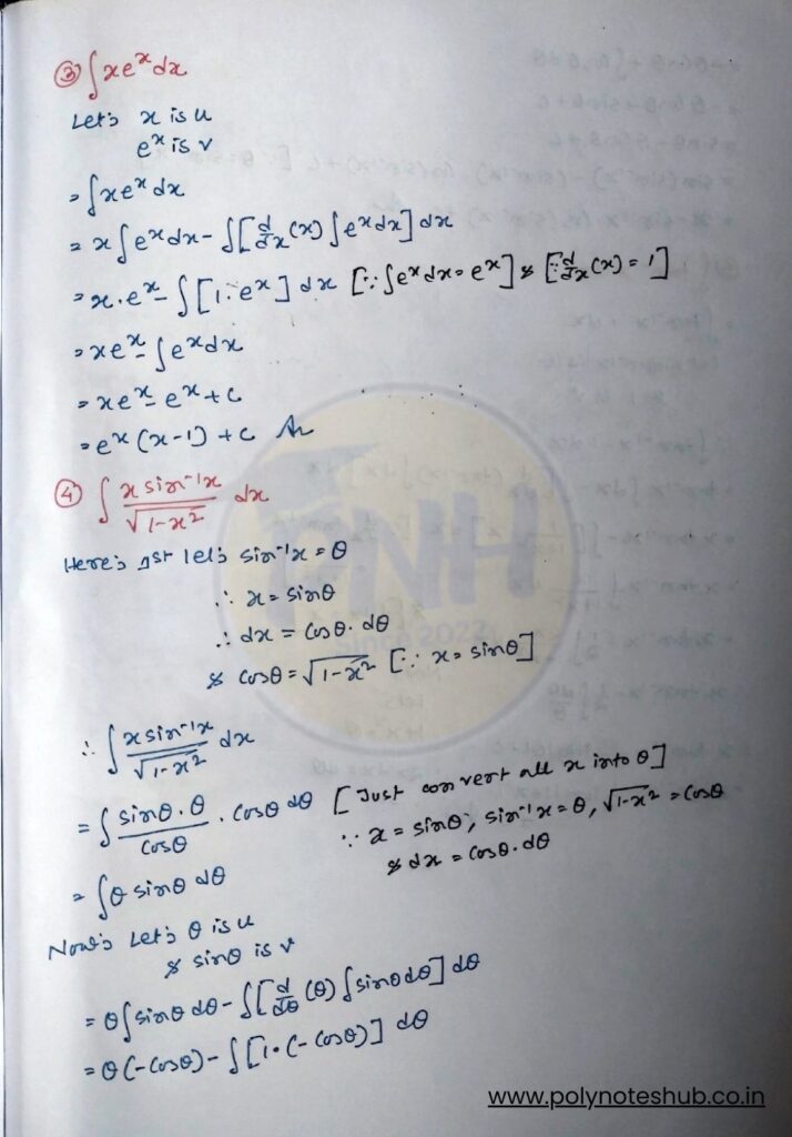 download integration by parts handwritten numerical problems with solutions - poly notes hub