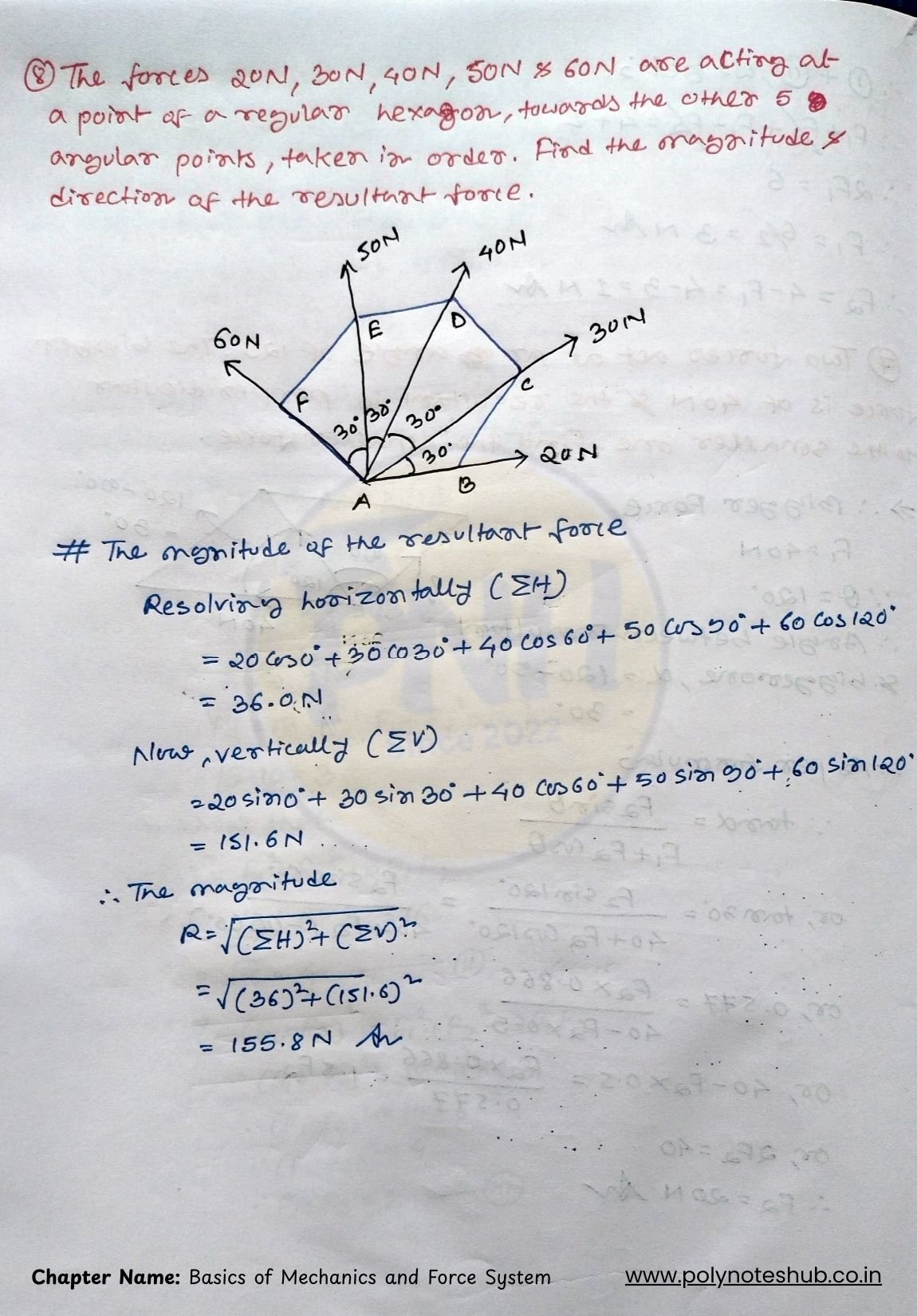 Basics of Mechanics and Force System Notes PDF [2026] - Poly Notes Hub