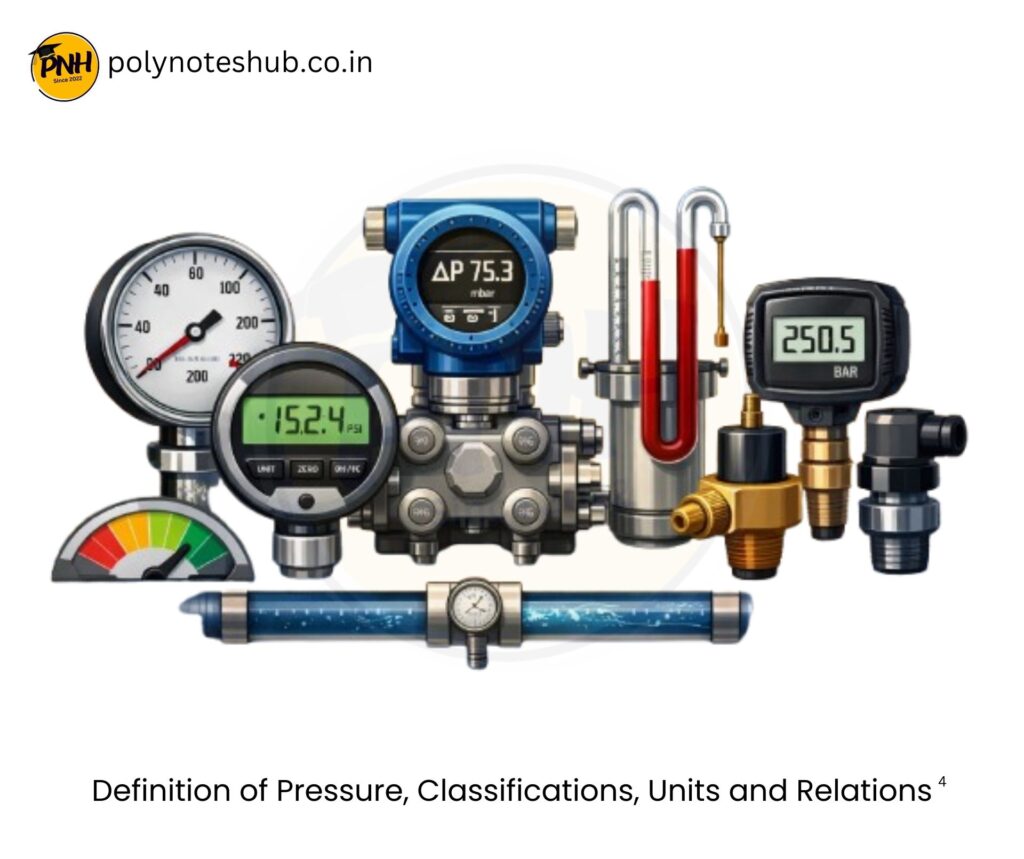 Definition of Pressure: Classification, Units and Their Relations - poly notes hub