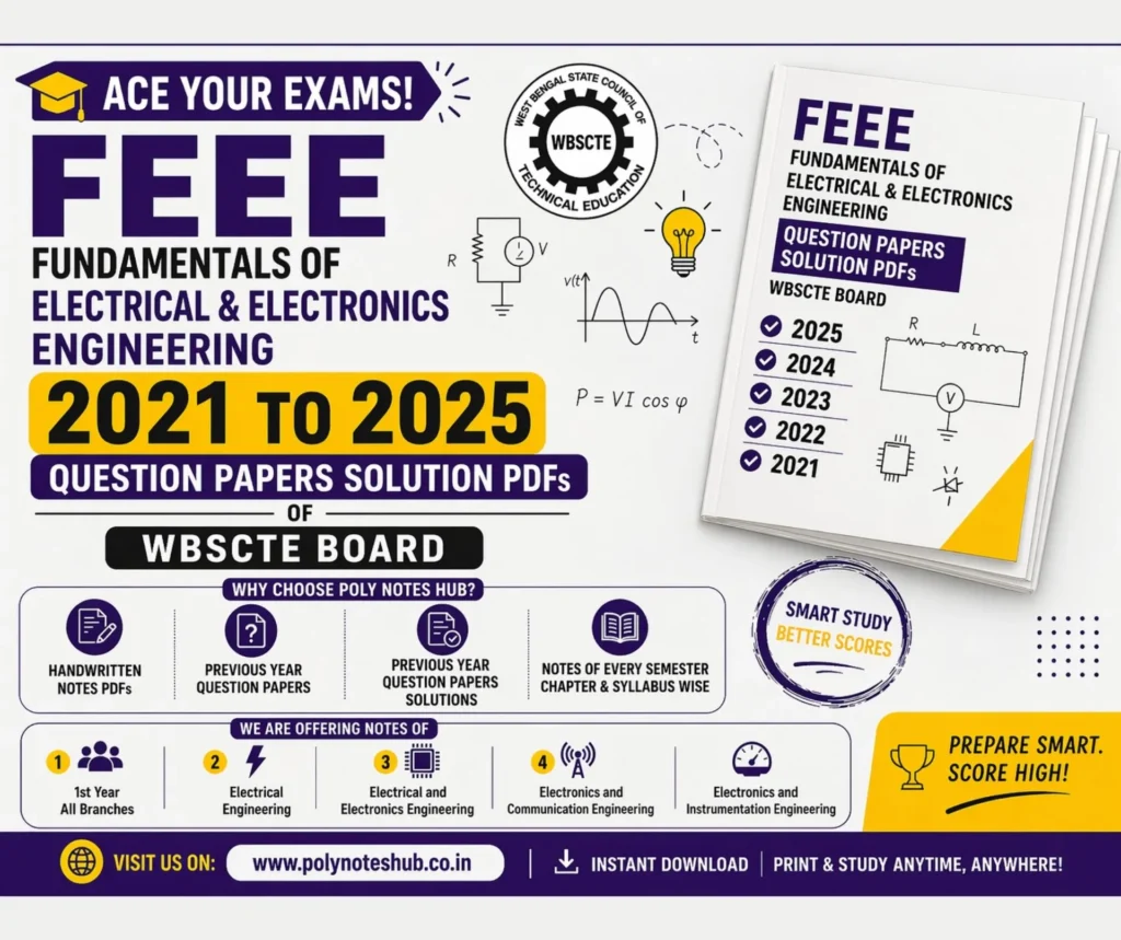 FEEE 2021 to 2025 Question Papers Solution PDF of WBSCTE Board - Poly Notes Hub