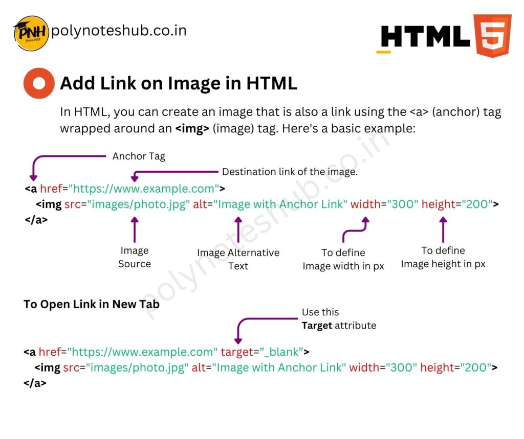 HTML Handwritten Notes PDF | Free Download | New Topic - Poly Notes Hub