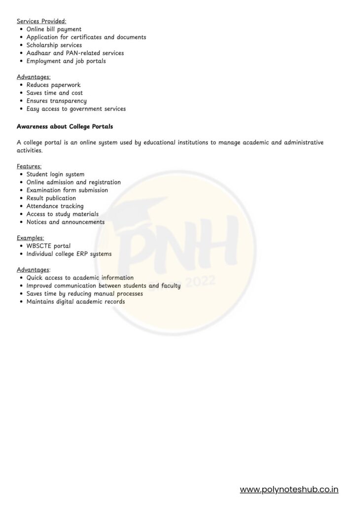 Basic Internet Skills Notes PDF | Introduction to IT System | New Topic - Poly Notes Hub