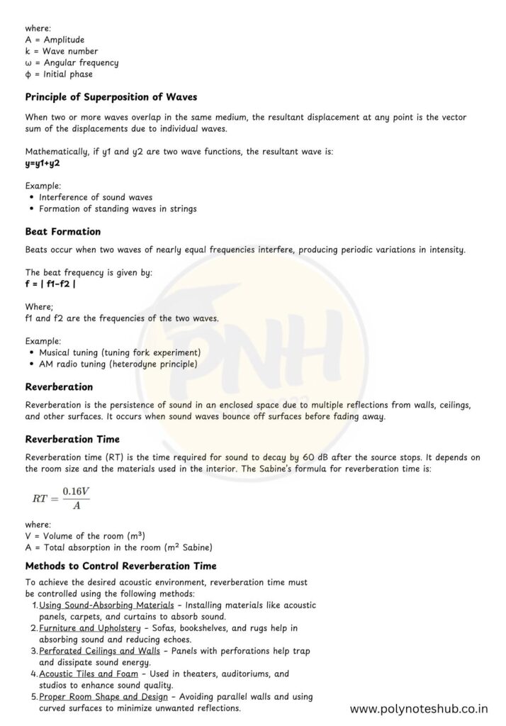 Wave Motion and Its Applications Notes PDF | Applied Physics 2 | New Topic - Poly Notes Hub