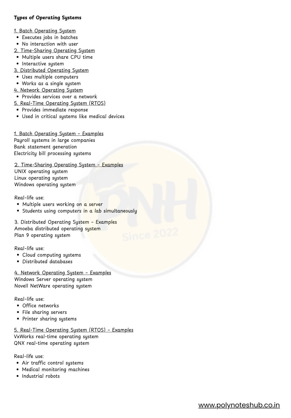 Overview of Operating Systems | Introduction to IT System Notes PDF [2026]