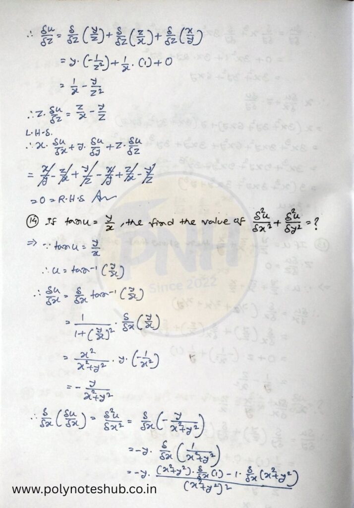 Partial Differentiation Problems and Solutions PDF | New Topic - Poly Notes Hub
