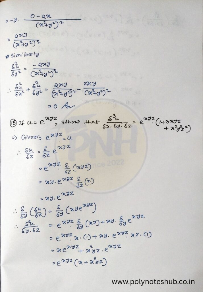 Partial Differentiation Problems and Solutions PDF | New Topic - Poly Notes Hub
