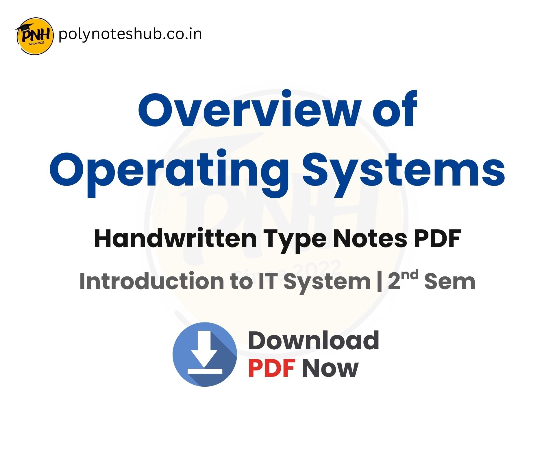 Overview of Operating Systems | Introduction to IT System Notes PDF - poly notes hub