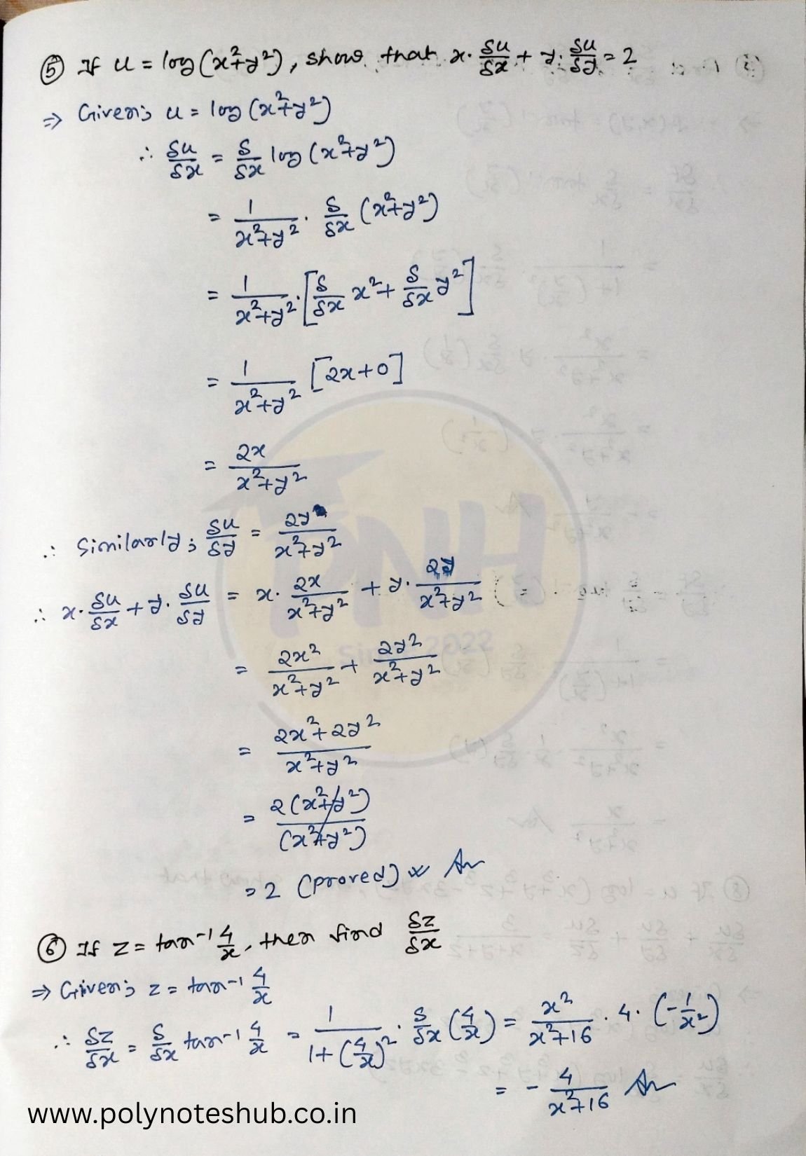 Partial Differentiation Problems and Solutions PDF | New Topic - Poly ...
