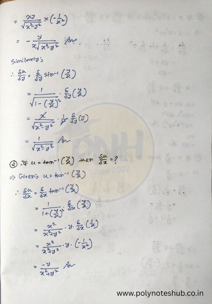 Partial Differentiation Problems and Solutions PDF | New Topic - Poly Notes Hub