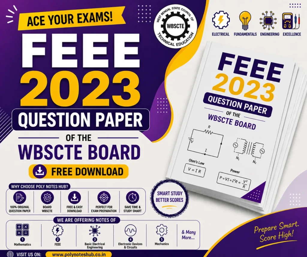 Download FEEE 2023 Question Paper PDF of WBSCTE Board - Poly Notes Hub