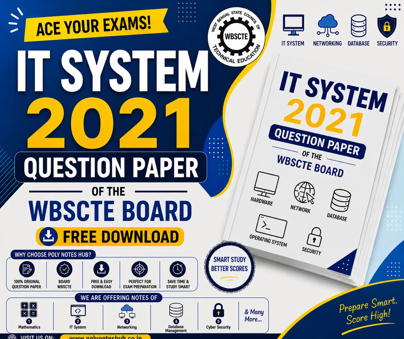 Download IT System 2021 Question Paper PDF of WBSCTE Board - poly notes hub