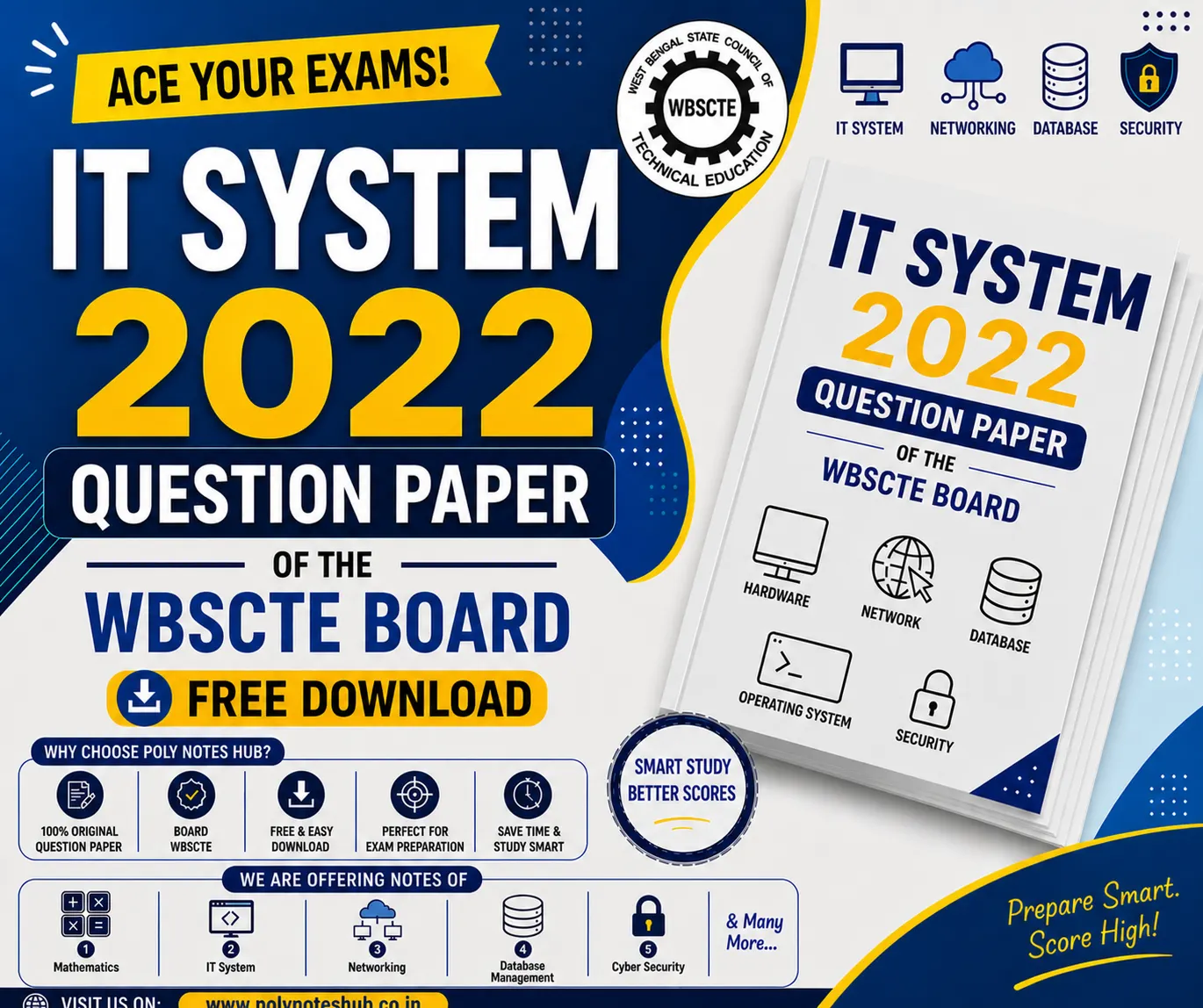 Download IT System 2022 Question Paper PDF of WBSCTE Board - poly notes hub
