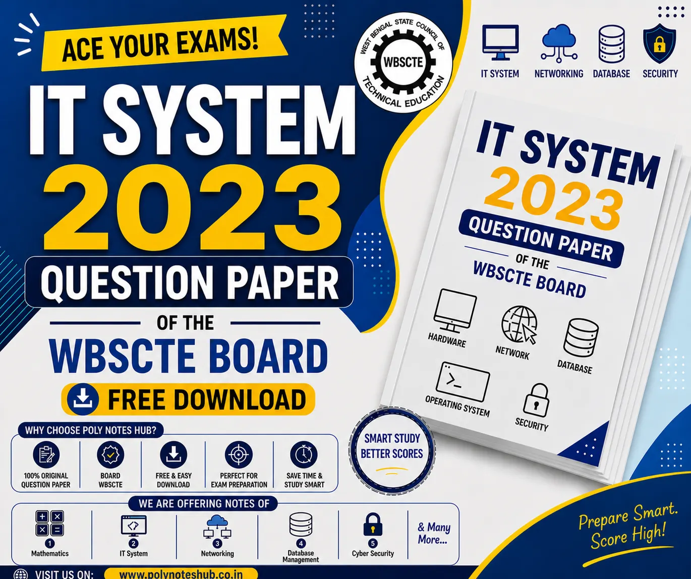 Download IT System 2023 Question Paper PDF of WBSCTE Board - poly notes hub