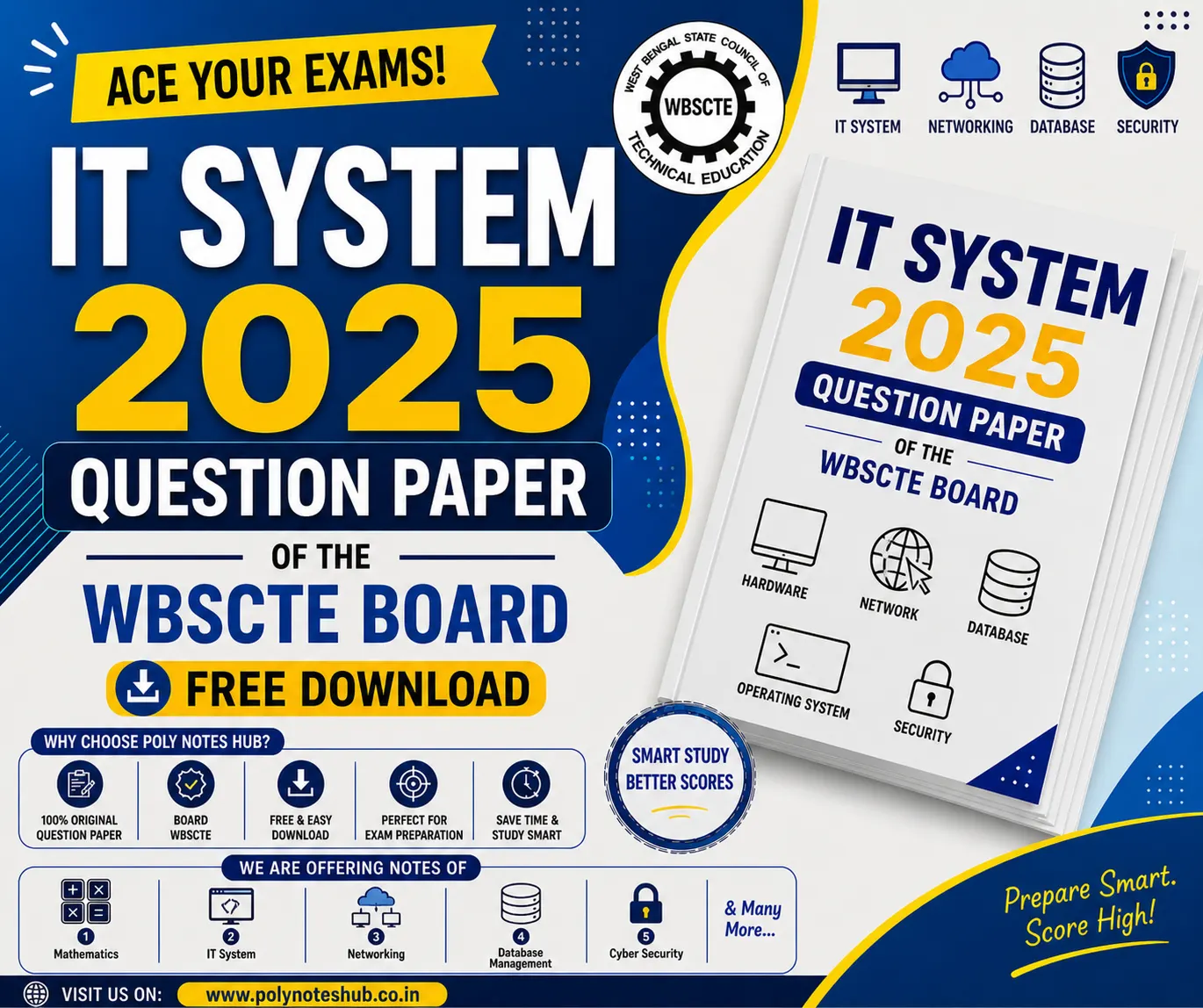 Download IT System 2025 Question Paper PDF of WBSCTE Board - poly notes hub