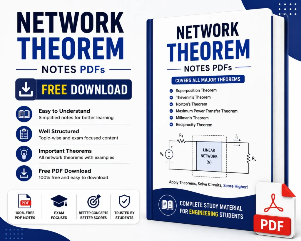 Download Network Theorems Notes PDF (Free) from Circuit Theory or Network Theorem Subject - Poly Notes Hub