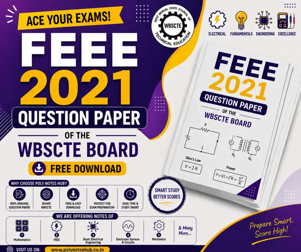 FEEE 2021 Question Paper PDF of WBSCTE Board - Poly Notes Hub