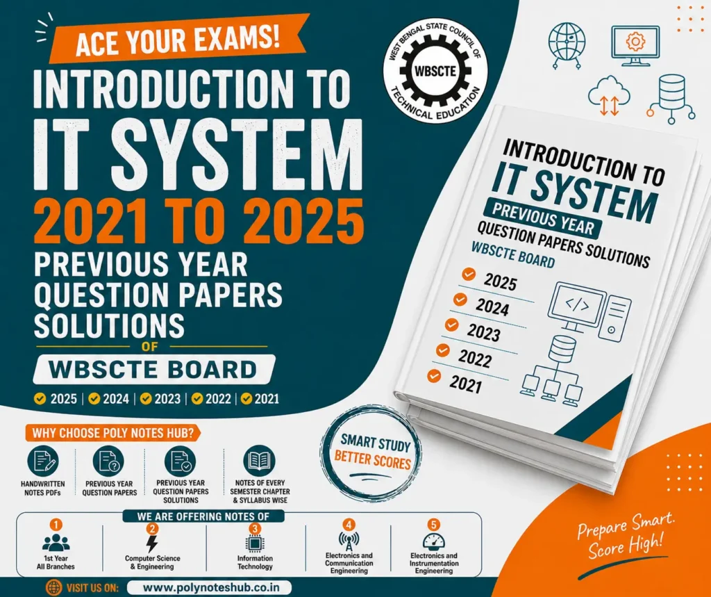 Download IT System 2021 to 2025 Question Papers Solution PDF of WBSCTE Board - poly notes hub