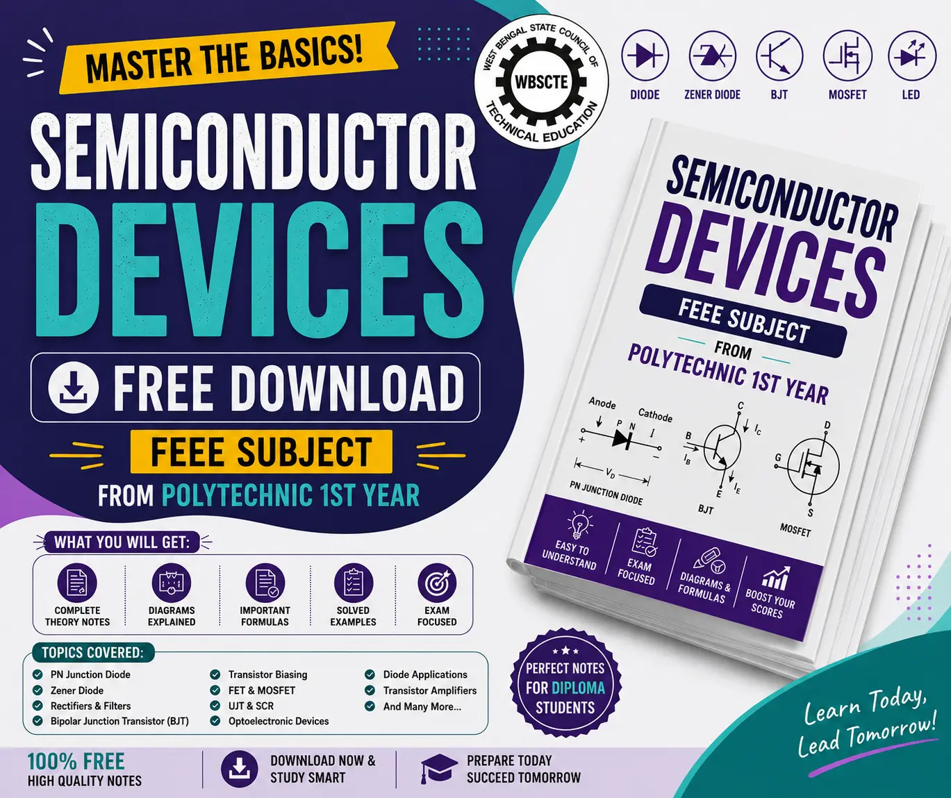 Semiconductor Devices Notes PDF - Free Download FEEE Notes by Poly Notes Hub