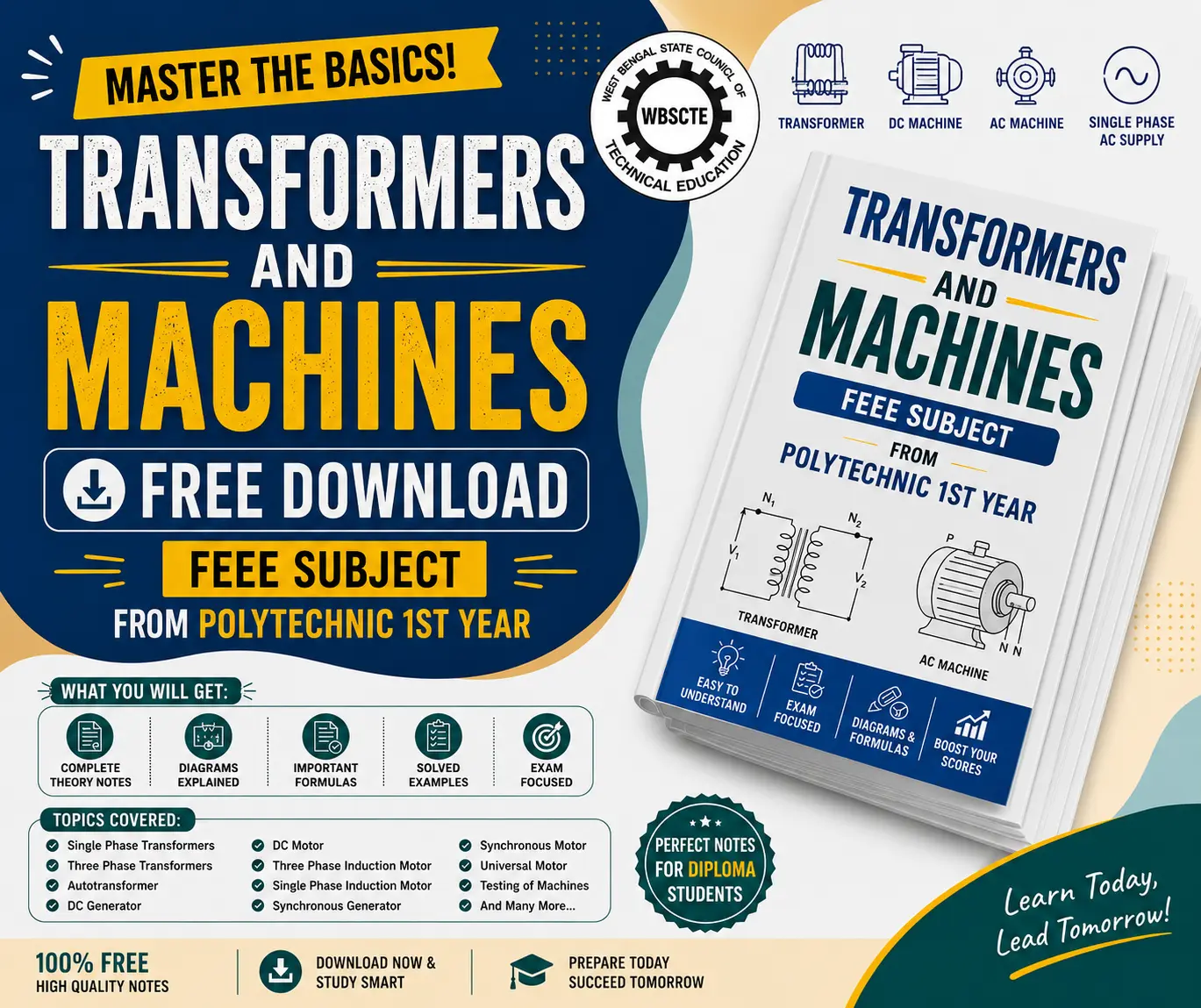Transformer and Machines Notes PDF - Free Download - poly notes hub