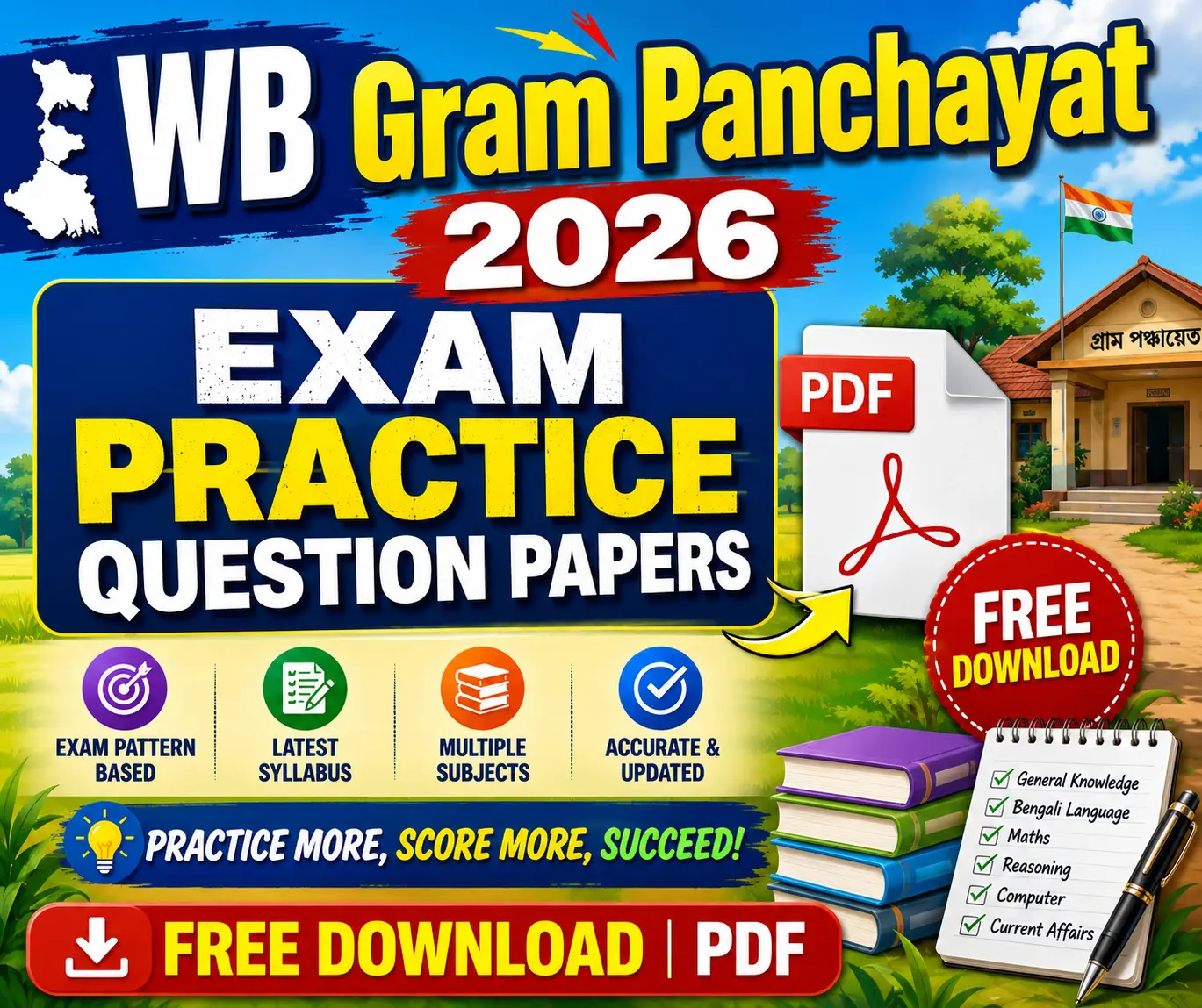 WB Gram Panchayat 2026 Exam Practice Question Papers PDF | Free Download - Poly Notes Hub