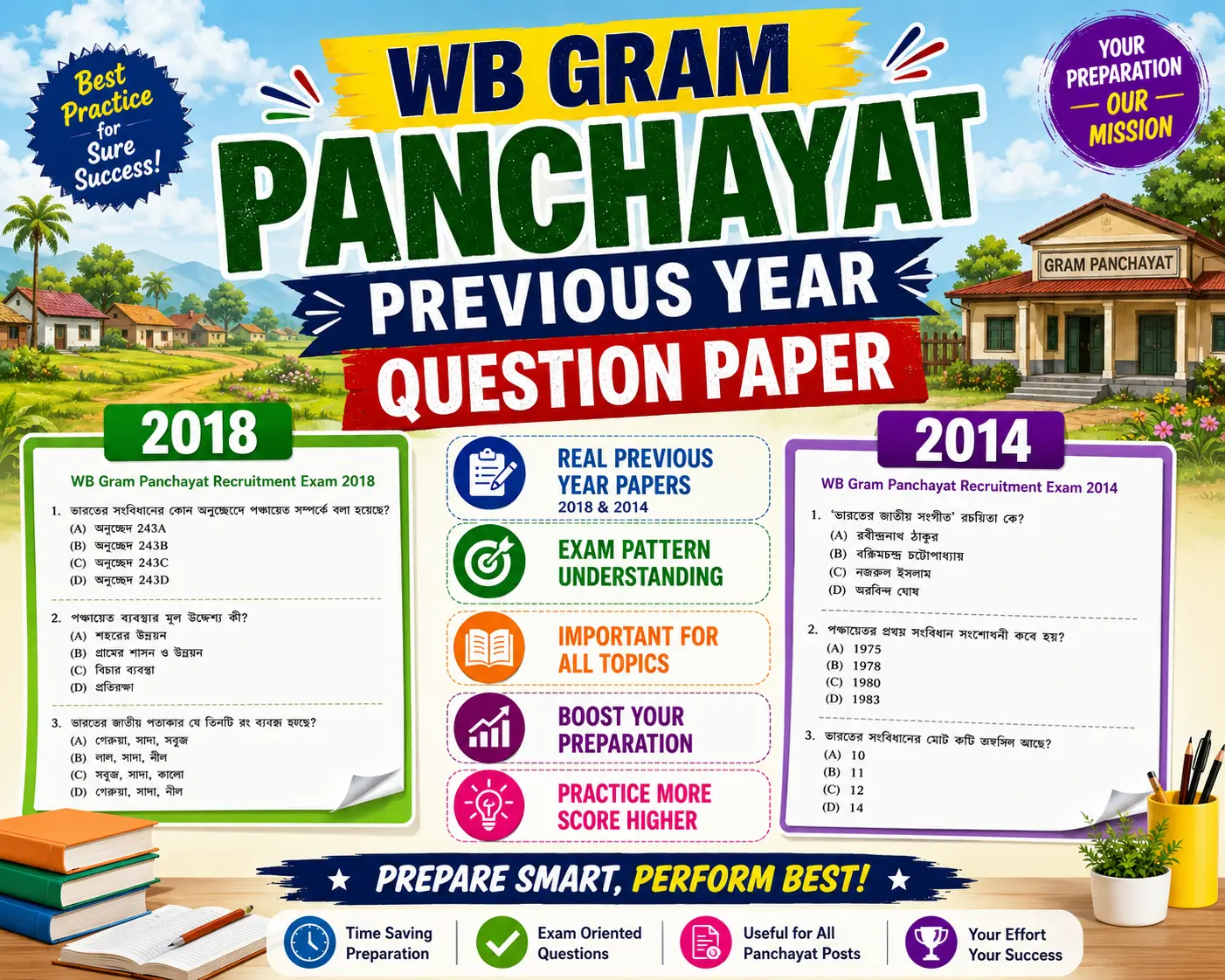 WB Gram Panchayat Previous Year Question Paper 2018 & 2014 | Complete Guide Poly Notes Hub WB Gram Panchayat Previous Year Question Paper 2018 and 2014 - Free PDF Download - Poly Notes Hub