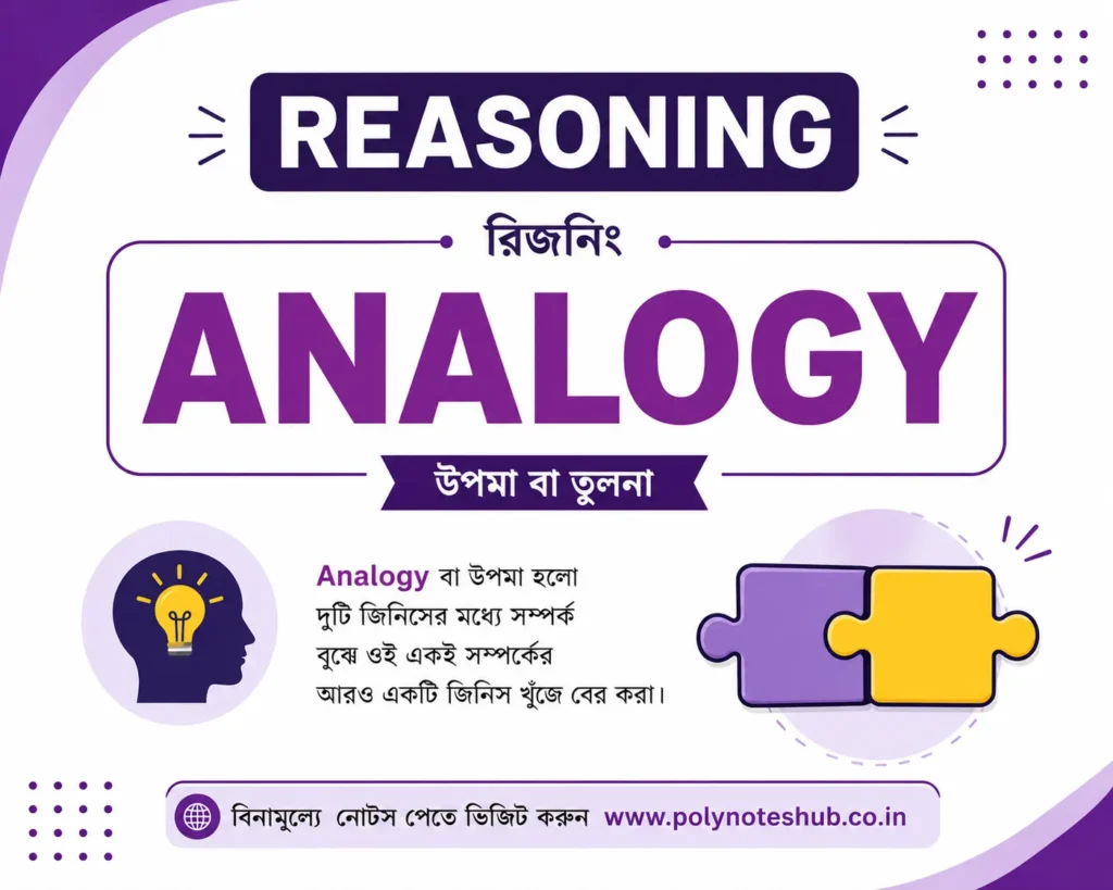 Analogy PDF in Bengali | Reasoning Practice Set in Bengali for Competitive Exams (Free Download) - Poly Notes Hub